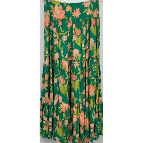 Hannah Natural Life convertible maxi skirt size small in green coral - NWT - Picture 2 of 3